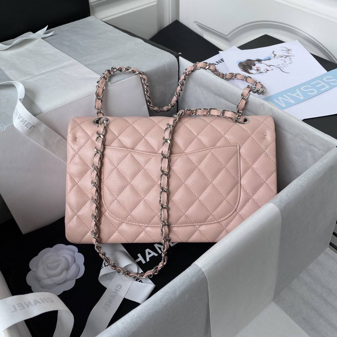 CH*ELClassic Flap Bag A01113, Top Quality, Medium Size: 23cm