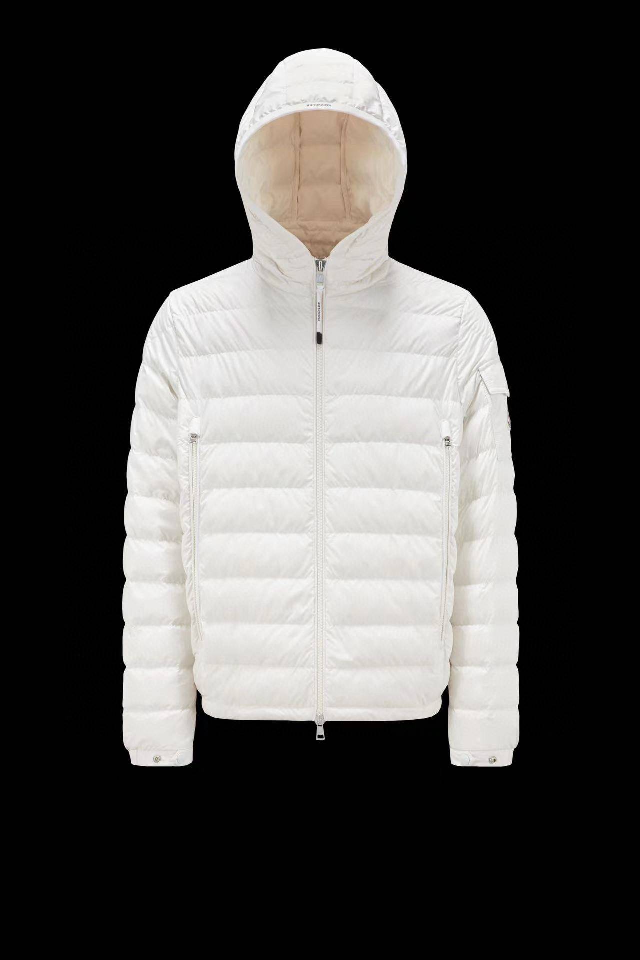 Moncler Short  men's down jacket-white