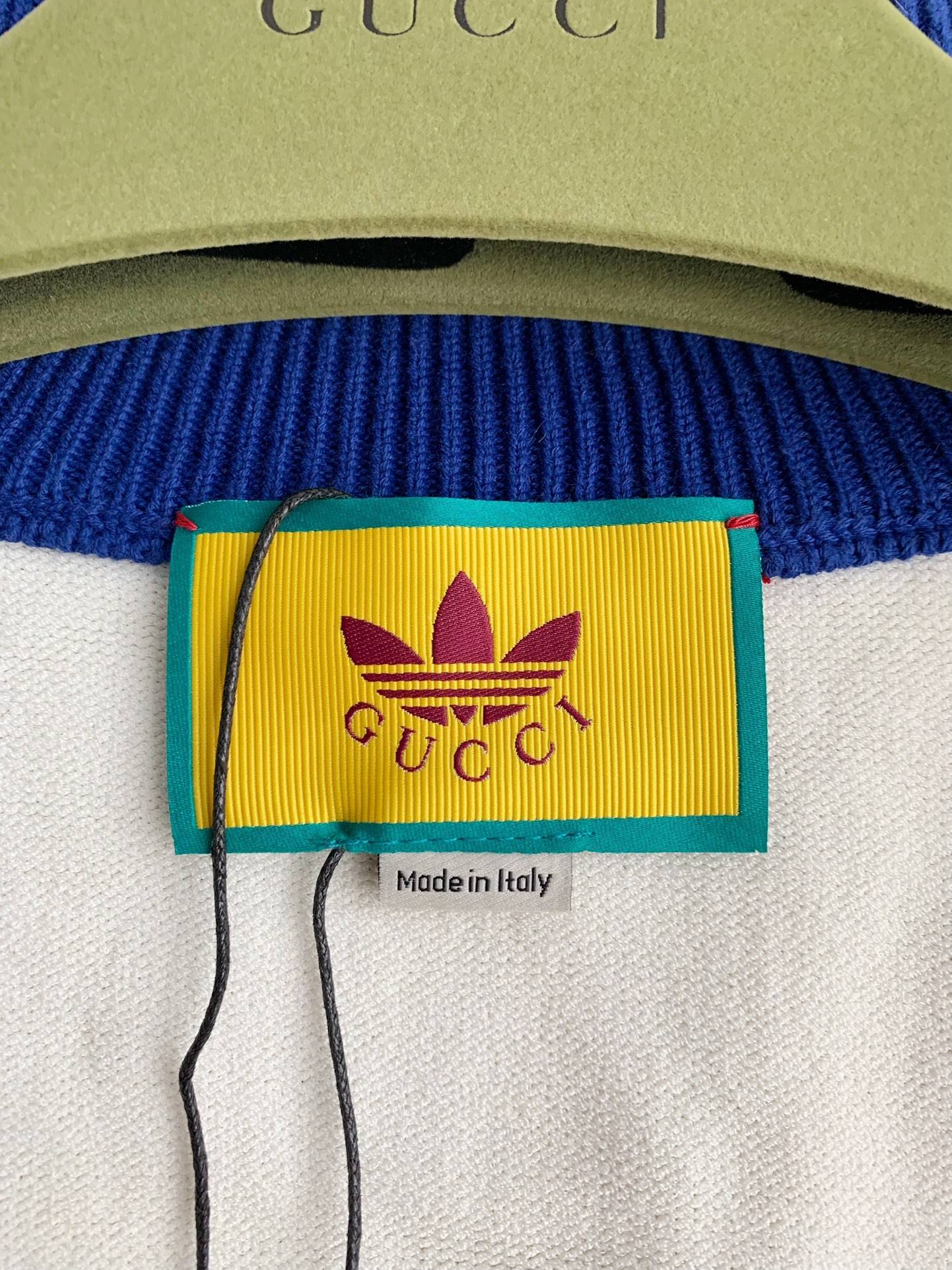 G*u*i x adidas men's knitted sweater jacket
