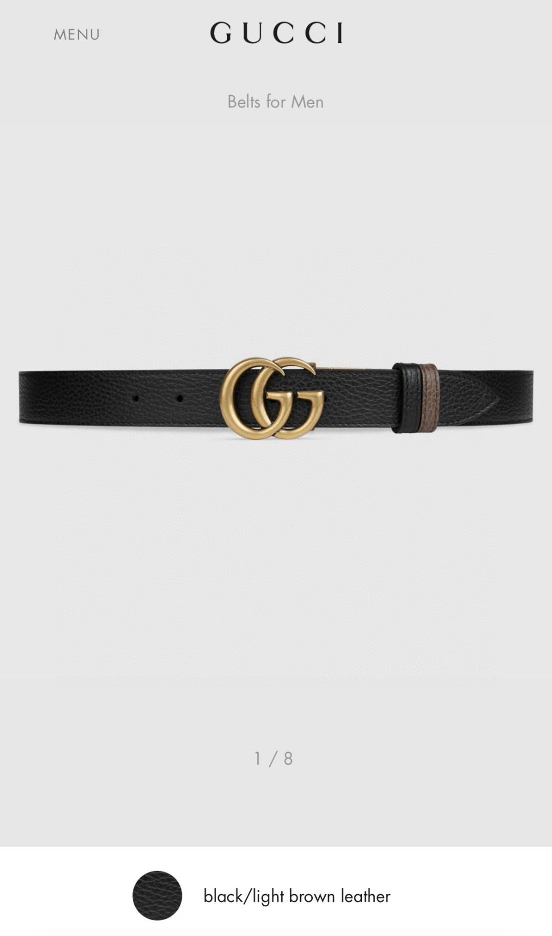 G*u*i men's belts