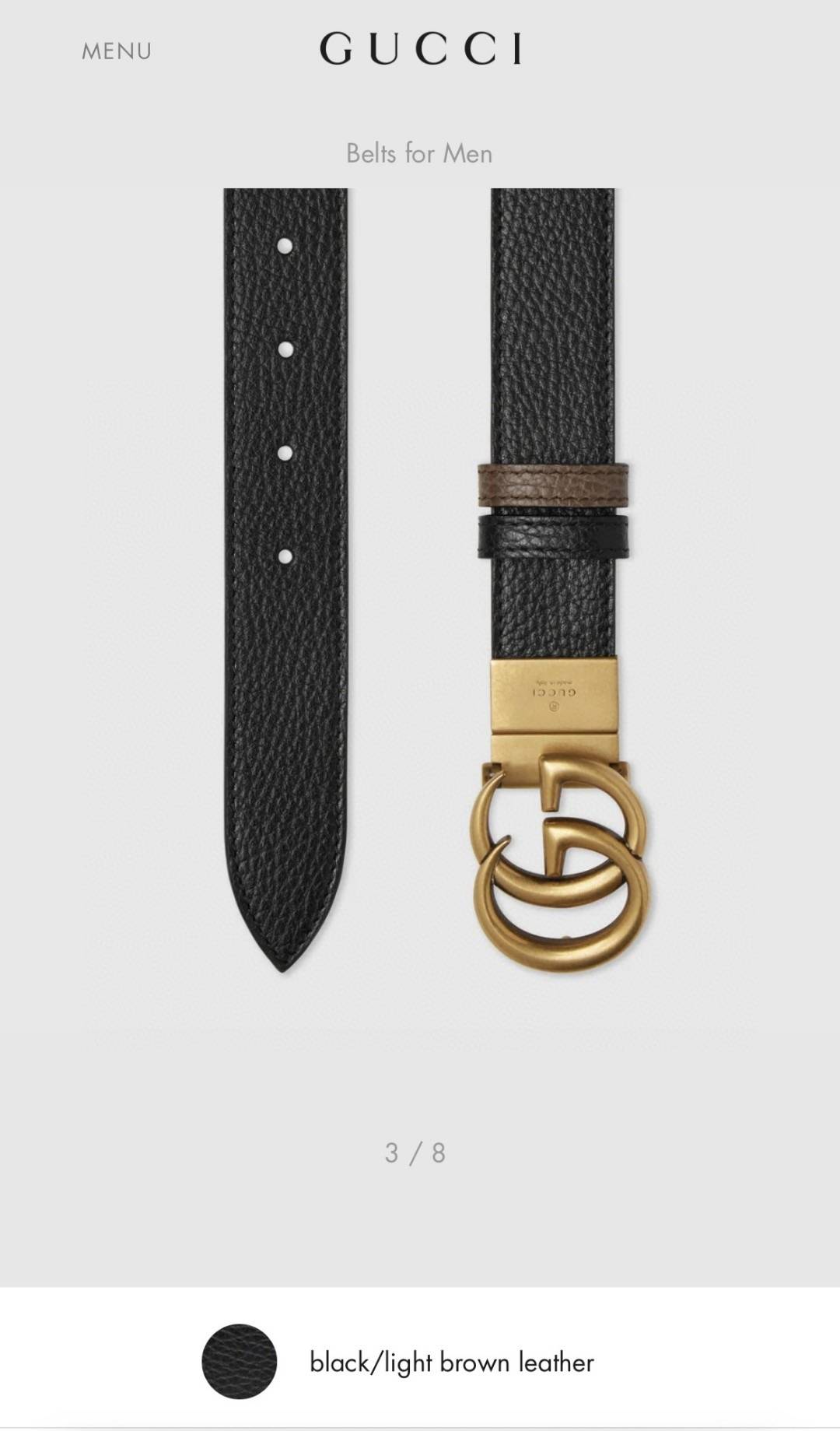 G*u*i men's belts